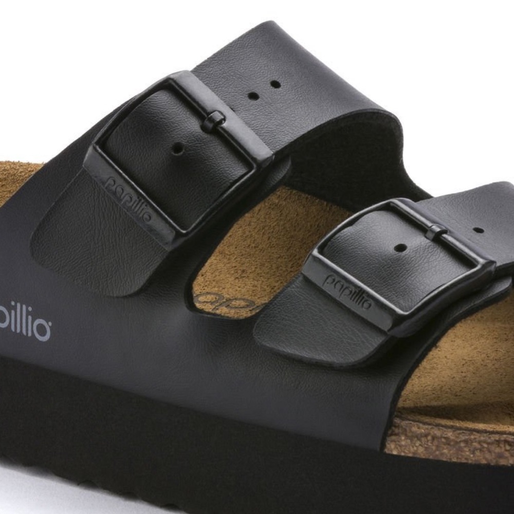 1 LEFT! BIRKENSTOCK PAPILLIO Platform Black Sandal - Picture 6 of 8